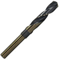 33/64" Reduced Shank HSS Black & Gold KFD Drill Bit, 1/2" Shank, 3-Flat Shank, KFDRSD33/64