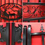 14x8 ft Steel Dual Swing Driveway Gate