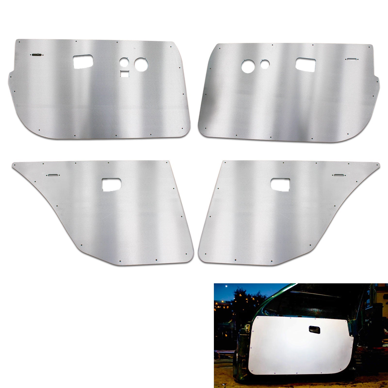 BMW E36 4 Door Aluminum Front n Rear Panels Skins Race Track Car Cards Sedan M3
