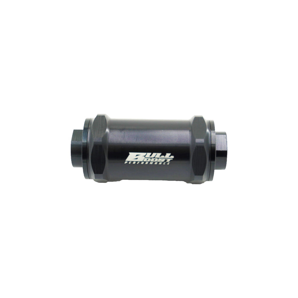 AN6 AN8 AN10 Inline Fuel Filter E85 Ethanol With 100 Micron Stainless Steel BLACK