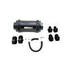 AN6 AN8 AN10 Inline Fuel Filter E85 Ethanol With 100 Micron Stainless Steel BLACK