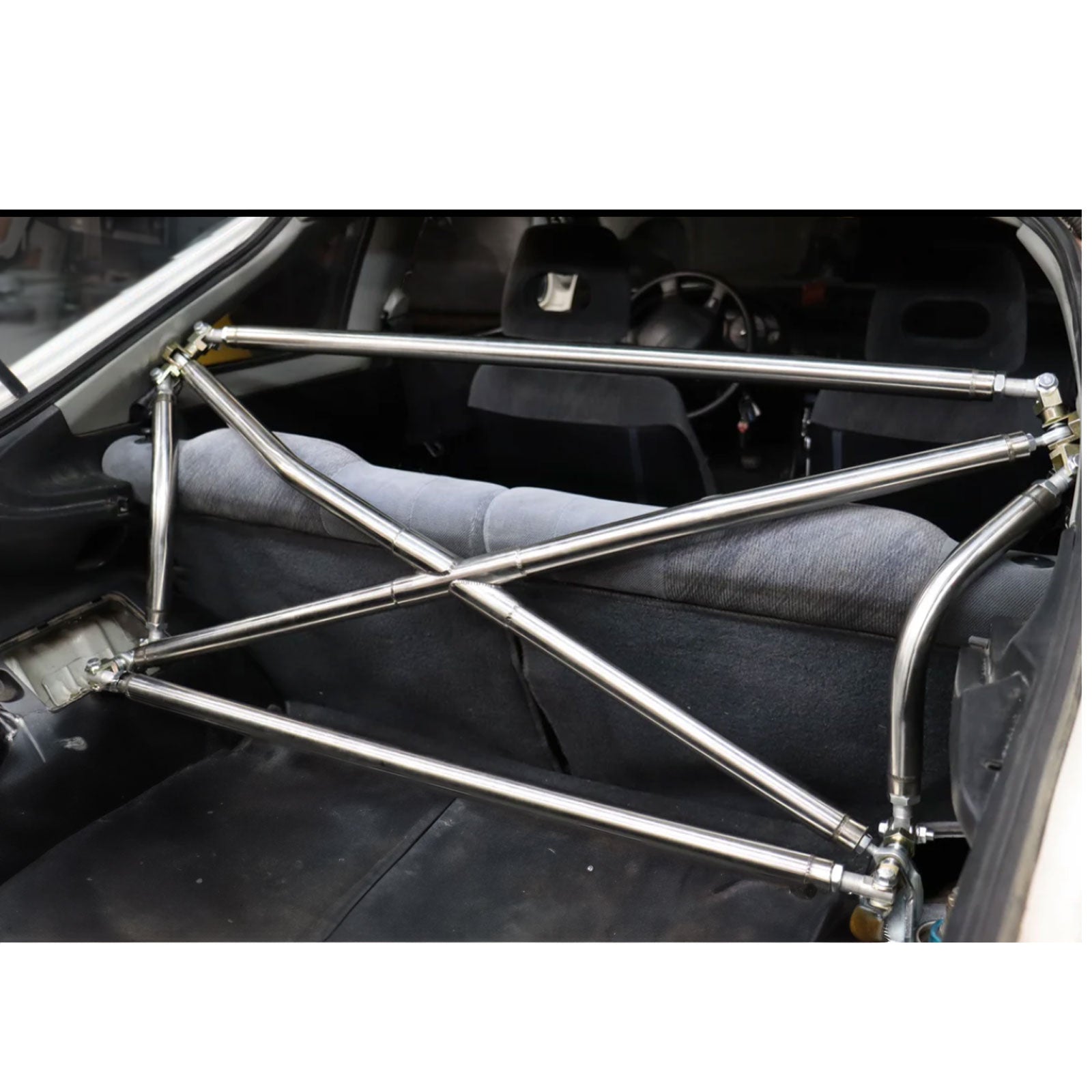 Polished Tubular Multipoint Crossbar X-Bar For Honda Civic EK9 EK4 EK3 1996-2000