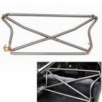 Polished Tubular Multipoint Crossbar X-Bar For Honda Civic EK9 EK4 EK3 1996-2000
