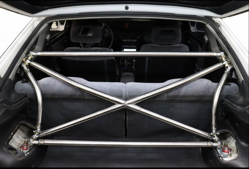 Polished Tubular Multipoint Crossbar X-Bar For Honda Civic EK9 EK4 EK3 1996-2000
