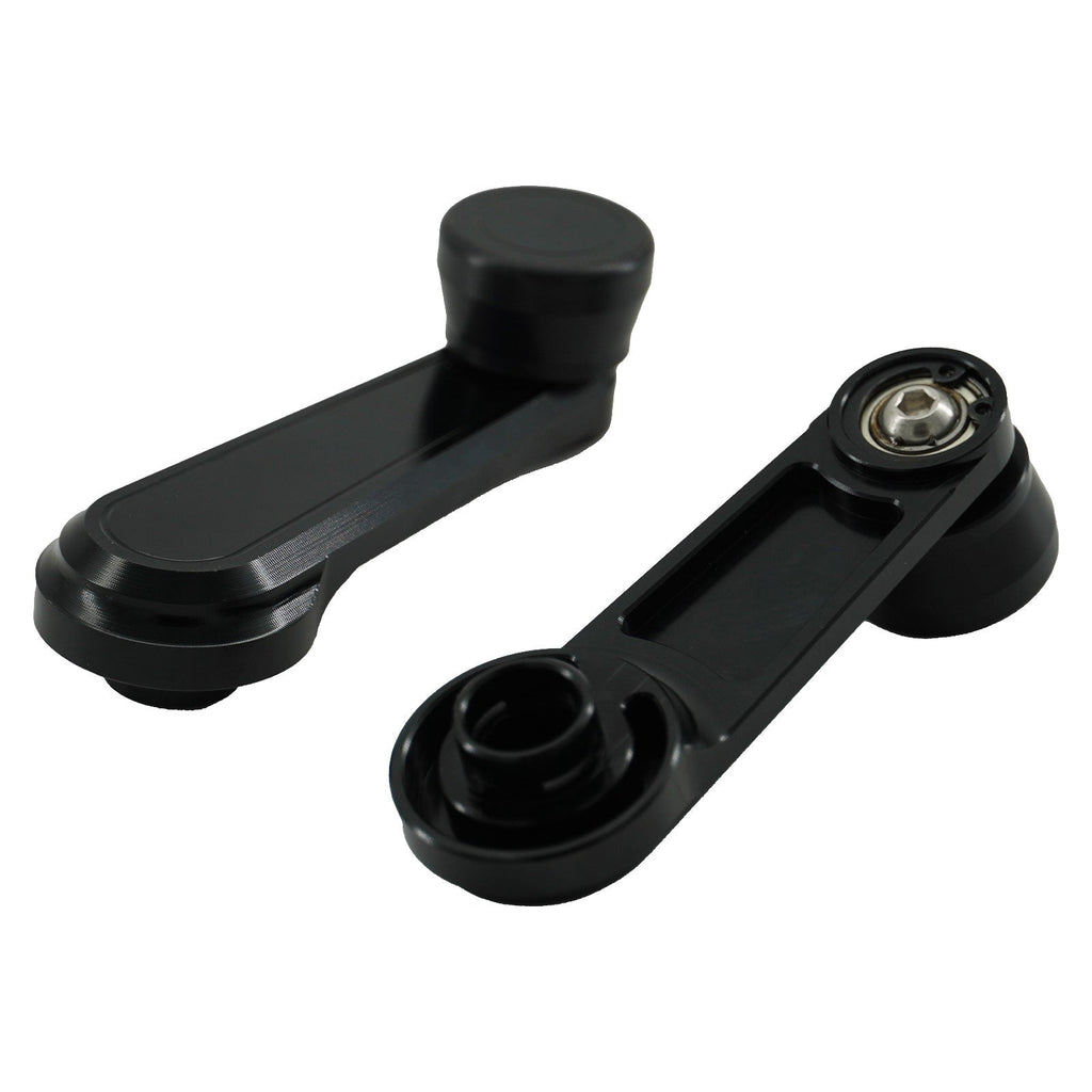 Silver Billet Window Crank Handle For Honda Acura Integra EK Del Sol K20 K24 B16 2PC