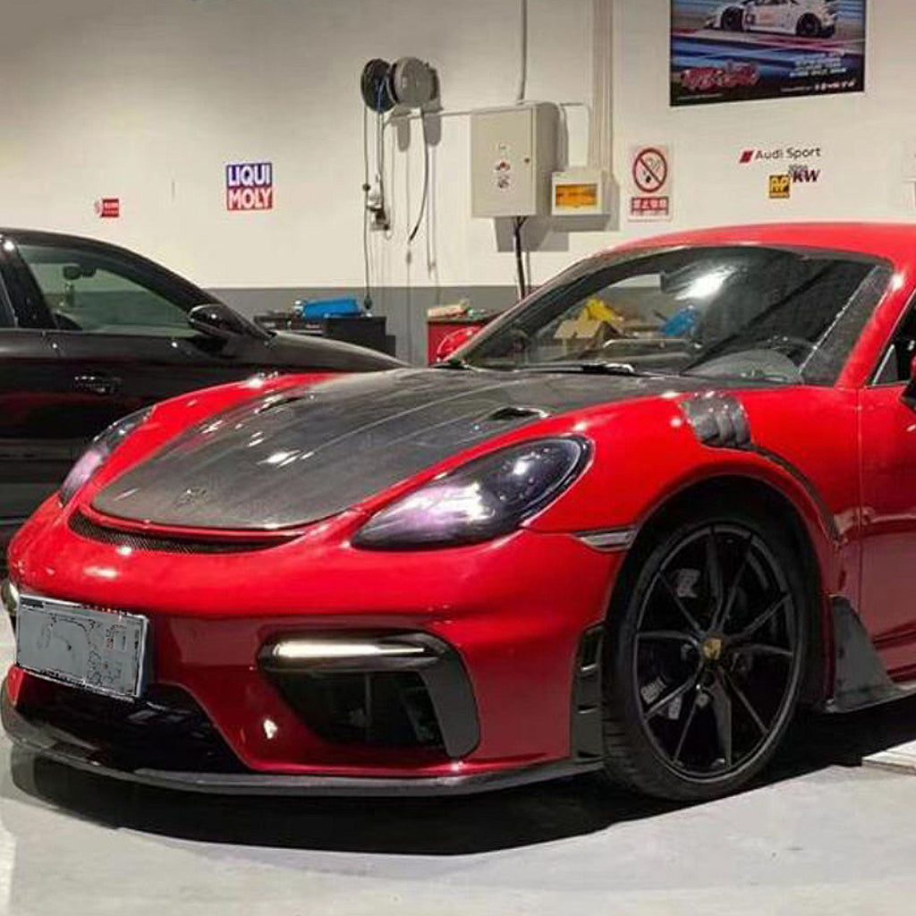 GT4 Style Carbon Fiber Front Fenders for Porsche Cayman Boxster 718 982 Fenders
