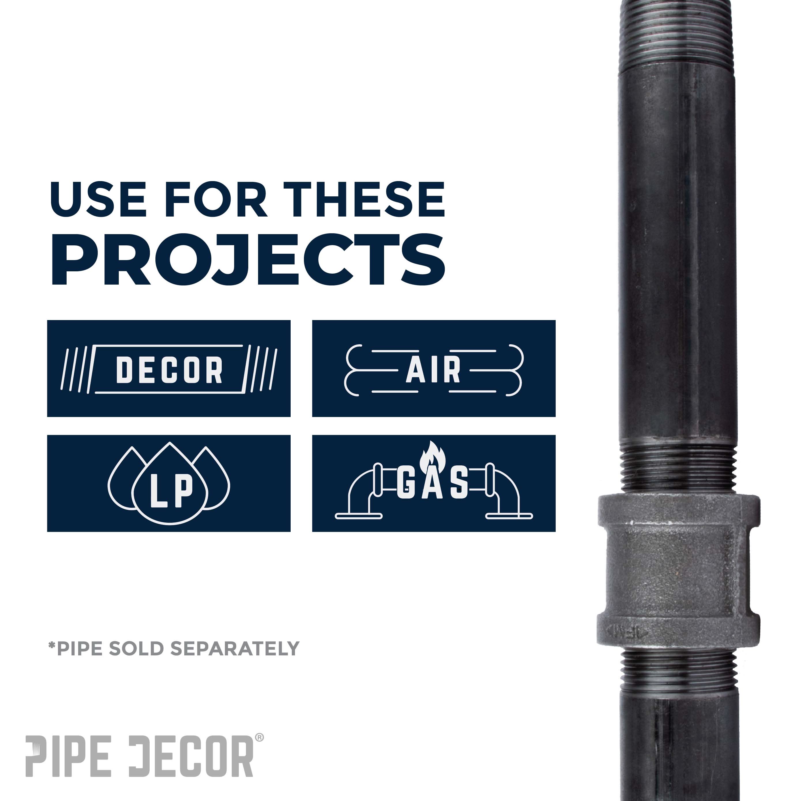 3/4 in. Black Right Left Coupling