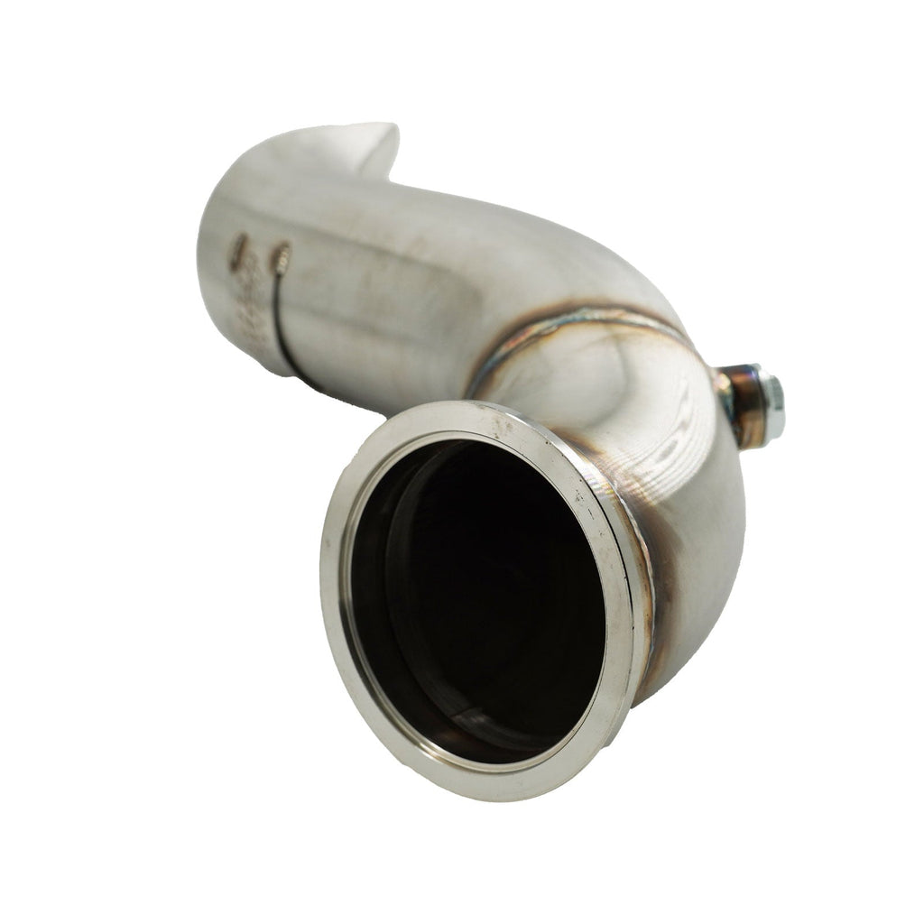 D Series Tear Drop Hood Exit Up Pipe Dump Tube For Top Mount Turbo Manifold Outlet