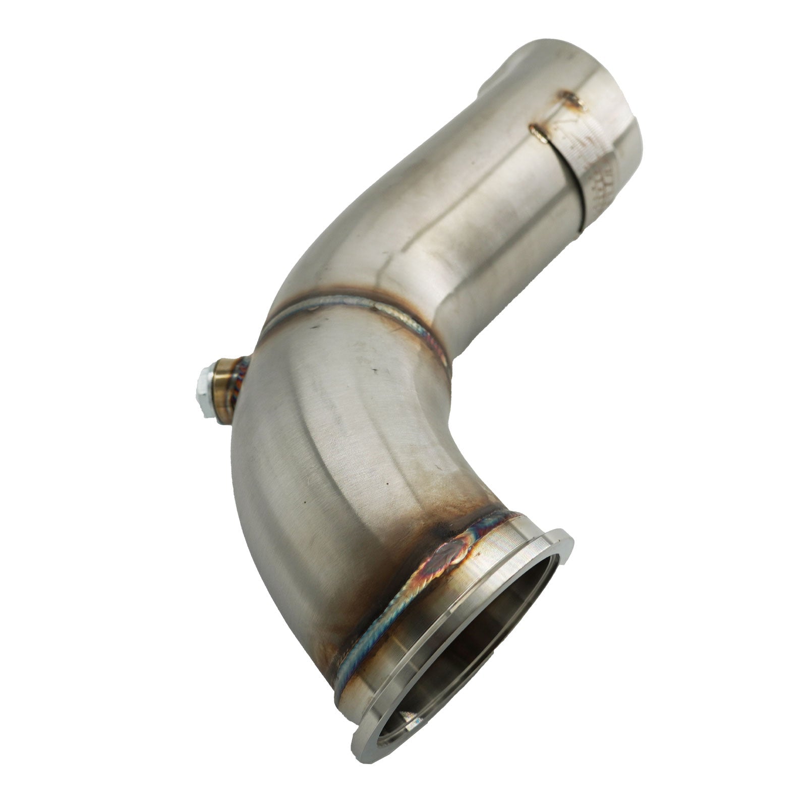 D Series Tear Drop Hood Exit Up Pipe Dump Tube For Top Mount Turbo Manifold Outlet