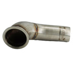 B Series Tear Drop Hood Exit Up Pipe Dump Tube For Top Mount Turbo Manifold Outlet
