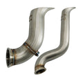 D Series Tear Drop Hood Exit Up Pipe Dump Tube For Top Mount Turbo Manifold Outlet