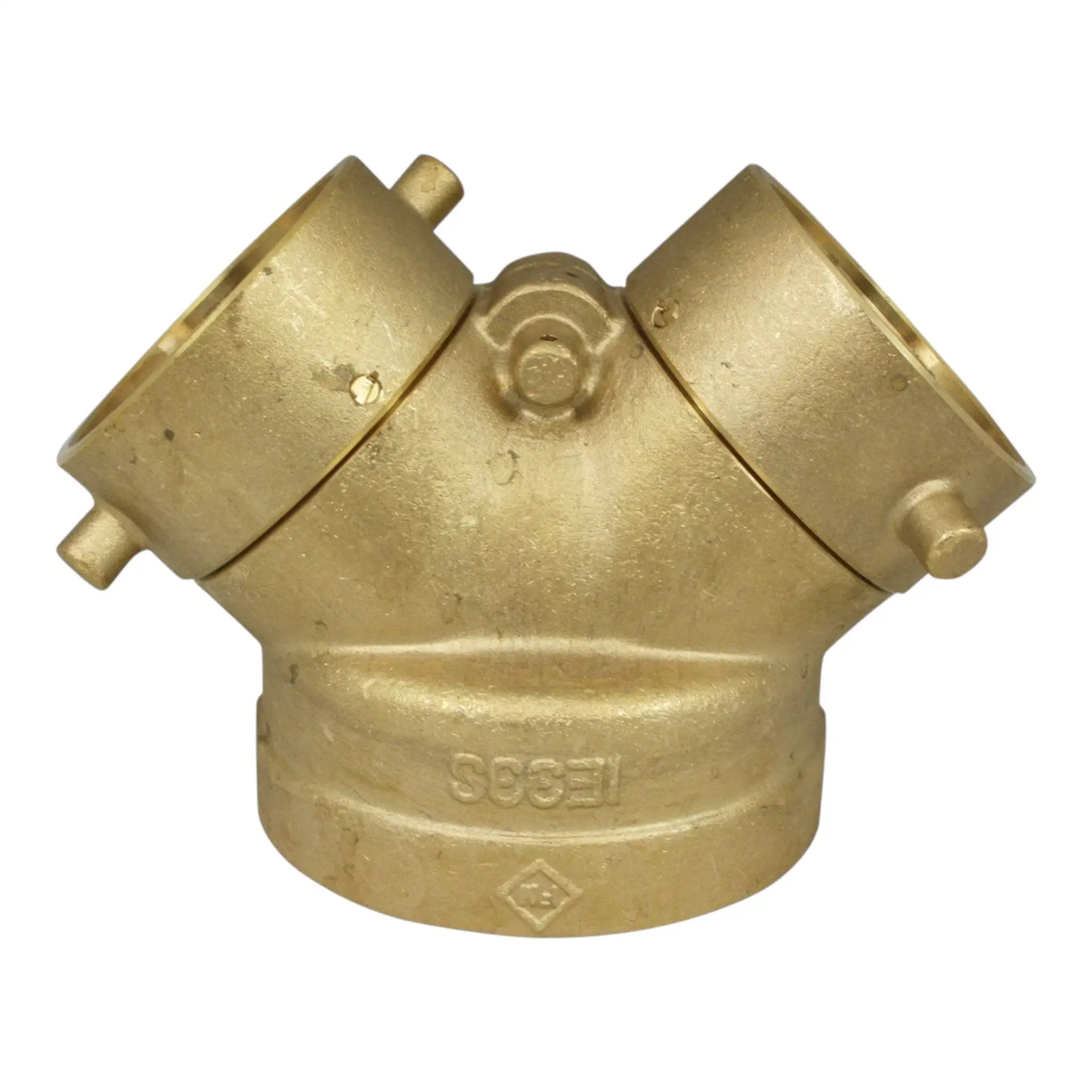 Fire Department Connection (FDC) Brecco 4" x 2.5" x 2.5" Brass Connection for Fire Sprinkler Systems