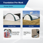 W30'xL85'xH15' Single Truss Arch Storage Shelter