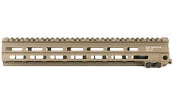 Geissele Automatics MK8 |  Super Modular Rail |  Handguard |  13.5" |  M-LOK |  Barrel Nut Wrench Sold Separately (GEI-02-243) |  Gas Block Not Included |  Desert Dirt Color |  Product Finishes |  Shade Variations and Other Imperfections Are Normal Due to