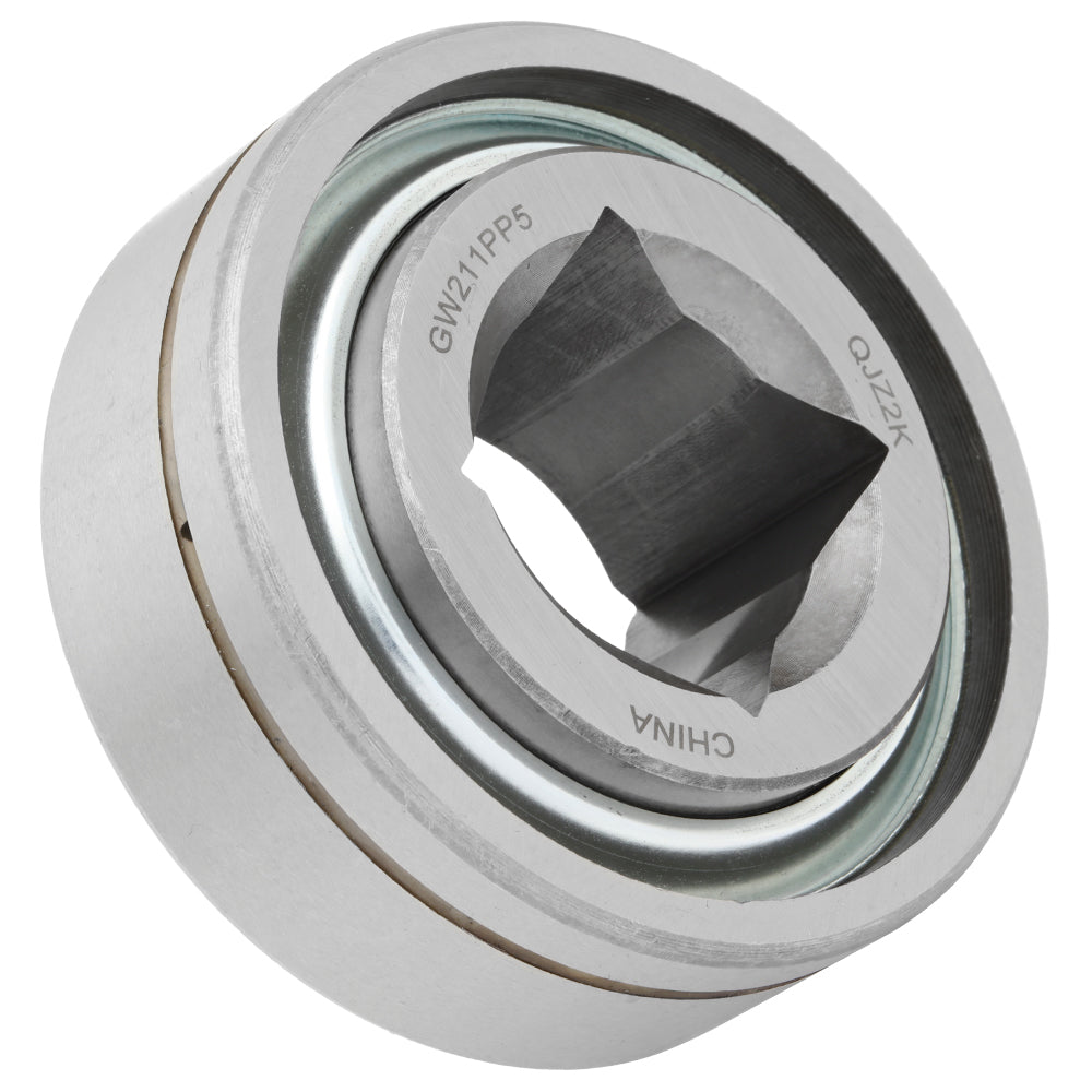 GW211PP5 - Agricultural Bearing, 1.531 in Bore (ID) - Square Bore
