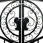 14x8 ft Steel Dual Swing Driveway Gate-European Style