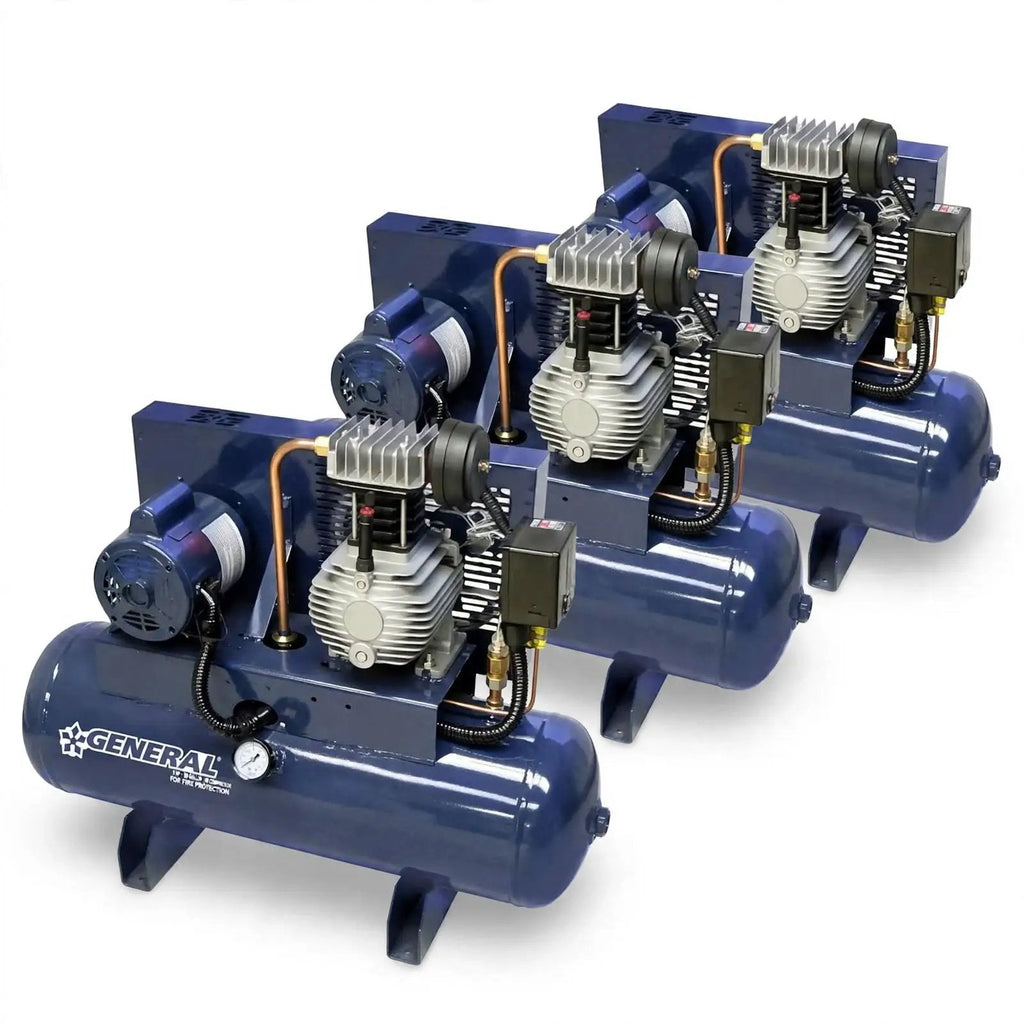 General Air 1 HP 20" Air Compressor for Fire Protection Systems