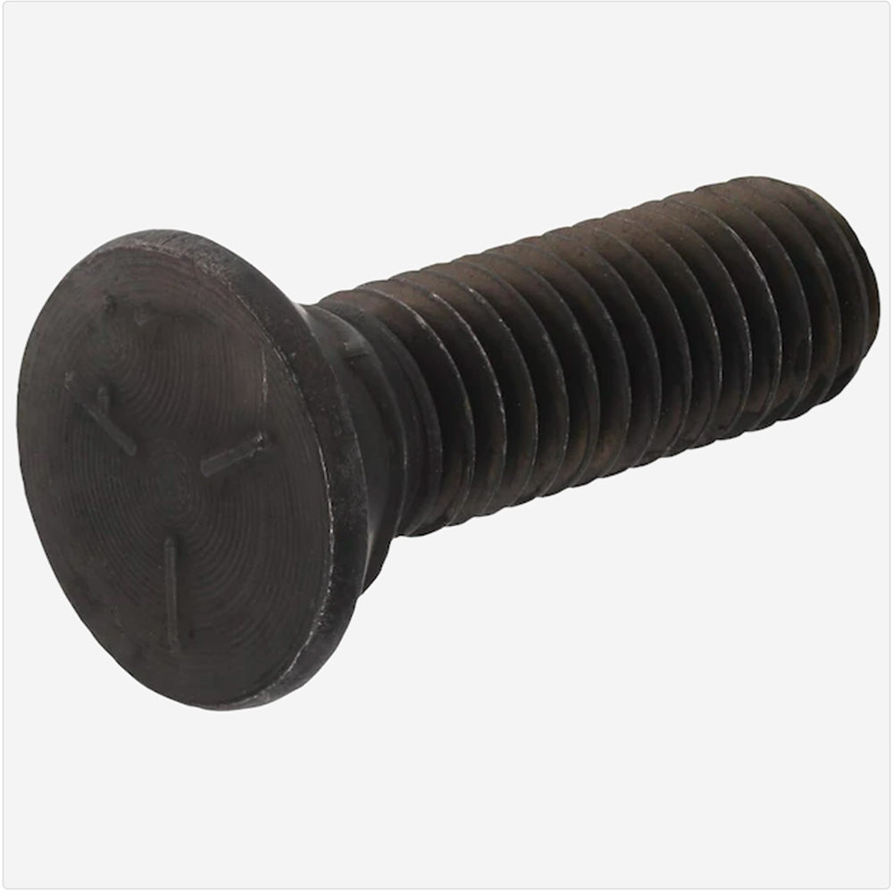 5/8-11 x 4 Grade 5 Plow Bolt No. 3 Head Fully Threaded Plain - Bulk (75)