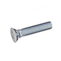 3/8-16 x 3 Grade 5 Plow Bolt No. 3 Head Fully Threaded Zinc Plated - Bulk (400)