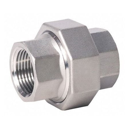 304 Stainless Steel Union, 1/2 in x 1/2 in Fitting Pipe Size, Female NPT x Female NPT, Class 150
