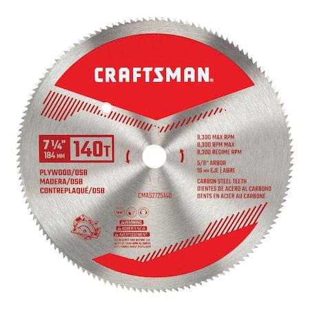 Plywood Saw Blade,7-1/4" 140T