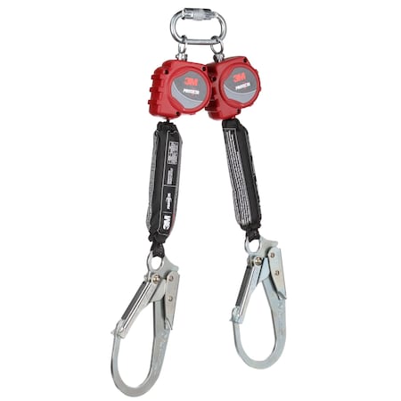 Protecta Self-Retracting Lifeline, 6 ft. Length, Rebar Hook, Steel, 2 Leg(s), 310 lb Weight Capacity