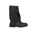 Overboots, Plain Toe, PVC, 14 in Height, Snap Tab Closure, Cleated Sole, Black, S