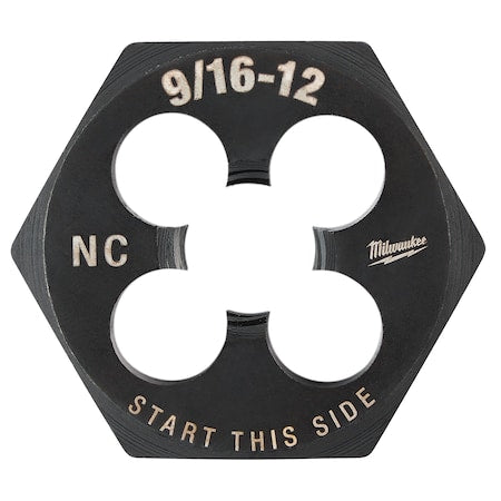 Hex Threading Die, 9/16"-12, UNC