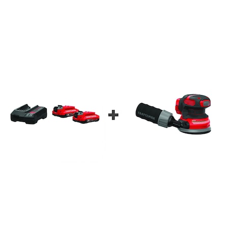 Battery Starter Kit,Bonus Sander,20V