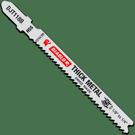 JigsawBlade, 3.625 in L, HighSpeedSteel, PK5