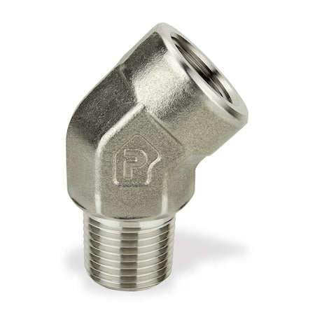45 Degree Street Elbow, 316 Stainless Steel, 1/2 in NPT Male x 1/2 in NPT Female, 4,500 psi