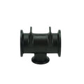PP, Tee, 2 in Flange,  Flange
