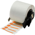 Pre-CutLabelStockRoll,Orange/White,Gloss