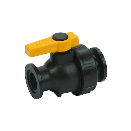 Manual 2-Way Ball Valve,Flanged,Polypro