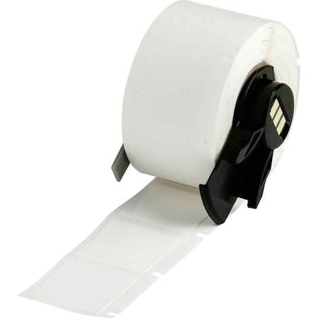 Wraparound Label, White, Vinyl, 1 in W