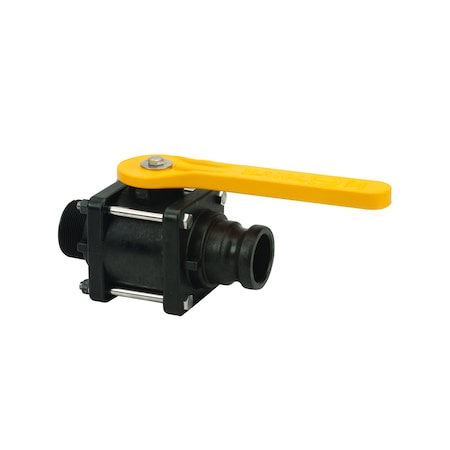 Manual 2-Way Ball Valve,NPT,Polypro