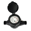 Multi-Jet water meter, 3/4" x 1" pipe size, NSF Certified, brass body with 0.1 gal pulse output.