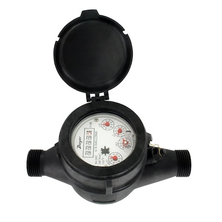 Multi-Jet water meter, 2" pipe size, NSF Certified, brass body with 1 gal pulse output.