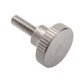 Thumb Screw, 1/4"-20 Thread Size, Round, Plain 18-8 Stainless Steel, 1/4 in Head Ht, 1 3/8 in Lg