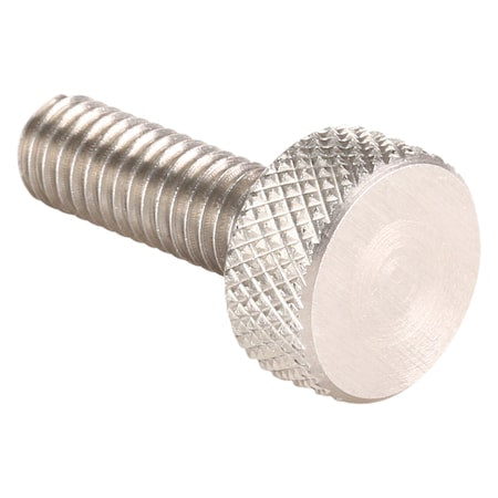 Thumb Screw, M6-1.00 Thread Size, Round, Plain 18-8 Stainless Steel, 6 mm Head Ht, 19 mm Lg, 5 PK