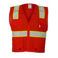 High-Visibility Vest,Zipper,Red,2XL/3XL