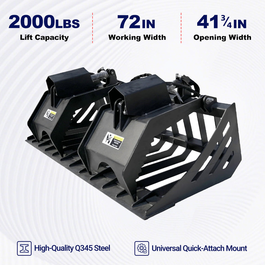 Greatbear 72" Rock Grapple Bucket