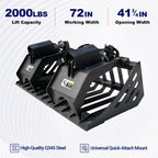 Greatbear 72" Rock Grapple Bucket
