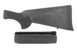 Hogue Stock Overmolded |  Fits Mossberg 500 |  with Forend |  Black