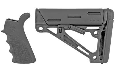 Hogue OverMolded Kit |  Pistol Grip with Beavertail and Finger Grooves |  Mil-spec Collapsible Stock |  Fits AR-15 |  Black