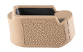 Hogue Grip Extension |  Magazine Base Pad |  For Glock 19 9MM 10/15 Round Magazines to Fit Glock 26 |  OverMolded Material |  Cobblestone Texture |  Flat Dark Earth