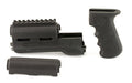 Hogue OverMolded Rifle Grip/Forend Kit |  Fits AK-47/AK-74 |  Finger Grooves |  Rubber |  Black