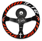 Have Faith Deep Dish 350mm Steering Wheel + Short Hub Adapter Kit For Mustang Focus Fiesta Mazda