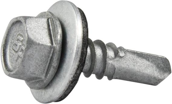 12-14 x 3/4 Hex Washer Head Self Drilling Screw TEK 3 with Neo Washer Strong-Shield Coated