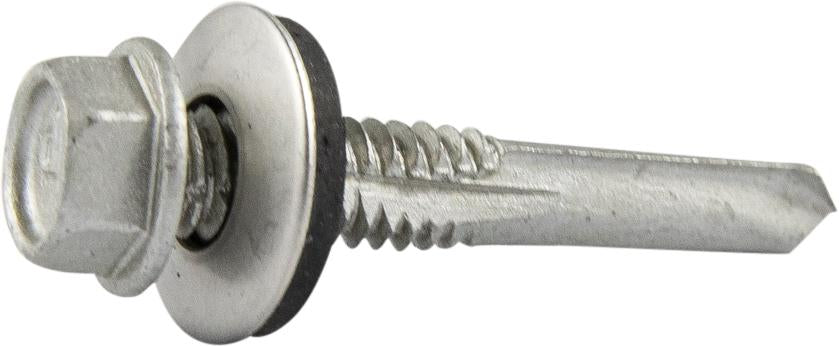 12-24 x 1 1/2 Hex Washer Head Self Drilling Screw TEK 5 with Neo Washer Strong-Shield Coated